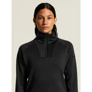 Polar mujer CRAFT EXPLORE POWER FLEECE HALF ZIP C18114, Negro, con modelo, vista frontal