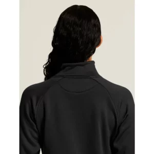 Polar mujer CRAFT EXPLORE POWER FLEECE HALF ZIP C18114, Negro, con modelo, detalle posterior del cuello
