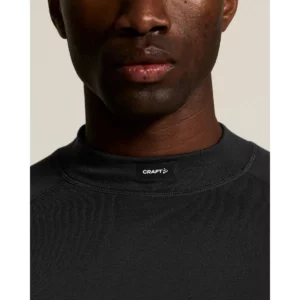 Conjunto interior hombre CRAFT CLASSIC THERMAL SET C19405, Negro, detalle del cuello