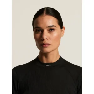 Conjunto interior mujer CRAFT CLASSIC BASELAYER SET C19417, Negro, detalle del cuello