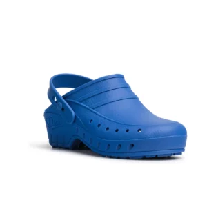Zueco sanitario Dian 02-S azul, vista tres cuartos alternativa