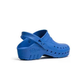 Zueco sanitario Dian 02-S azul, vista posterior