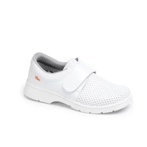 Zapato sanitario Dian 1805-LM blanco, vista tres cuartos