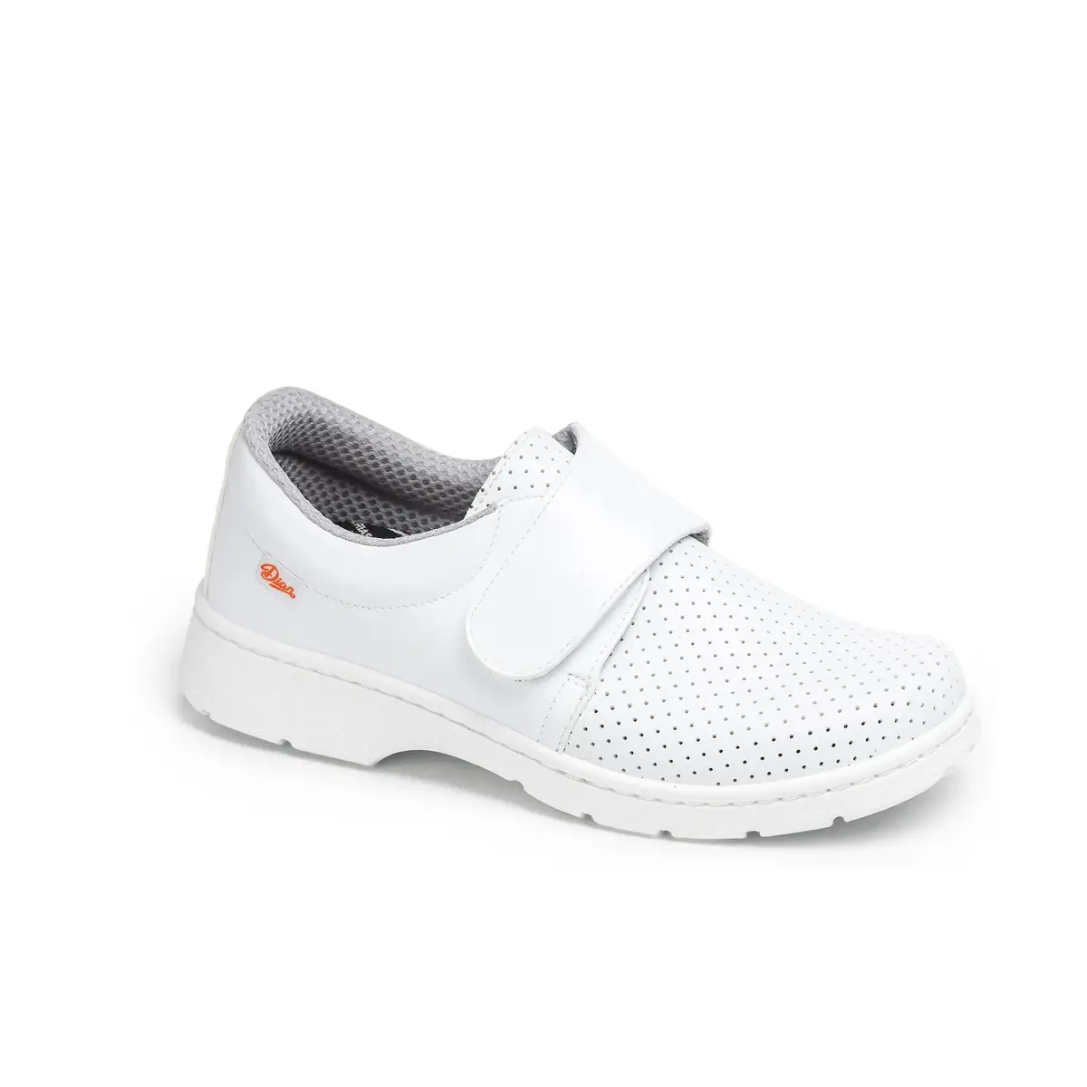Zapato sanitario Dian 1805-LM 1 Zapato sanitario Dian 1805-LM blanco, vista tres cuartos
