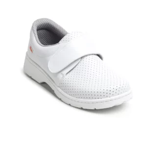 Zapato sanitario Dian 1805-LM blanco, vista frontal elevada