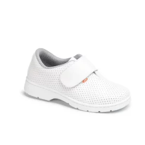 Zapato sanitario Dian 1807-LM blanco, vista tres cuartos