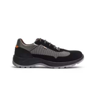 Zapatilla de seguridad Dian AITANA gris/negro, vista lateral