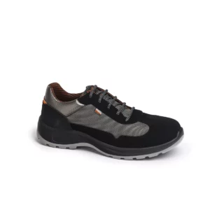 Zapatilla de seguridad Dian AITANA gris/negro, vista tres cuartos
