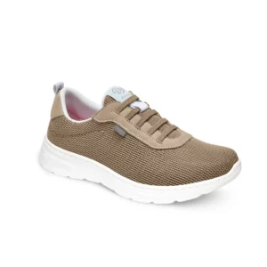 Zapatilla Dian ALICANTE beige, vista tres cuartos.