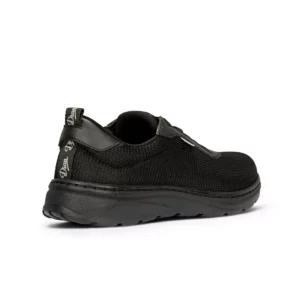Zapatilla Dian ALICANTE negro, vista posterior.