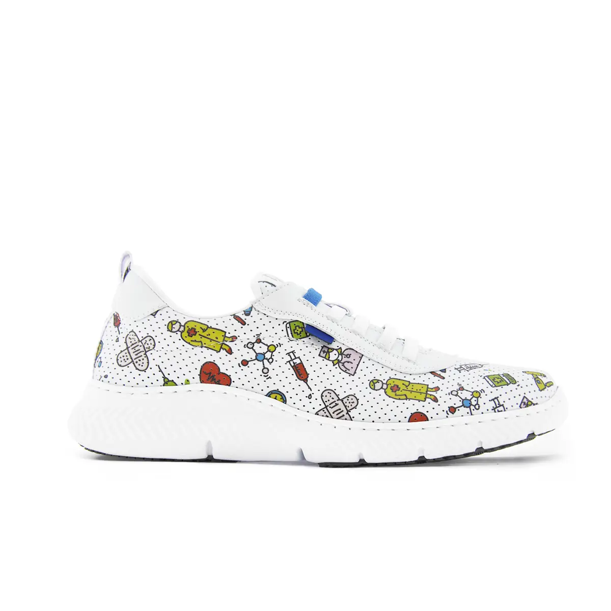 Zapatilla Dian ALTEA PLUS ESTAMPADO 2 Zapatilla Dian ALTEA PLUS ESTAMPADO blanco, vista lateral.