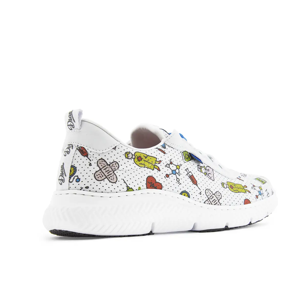 Zapatilla Dian ALTEA PLUS ESTAMPADO 3 Zapatilla Dian ALTEA PLUS ESTAMPADO blanco, vista posterior.