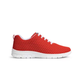 Zapatilla Dian CALPE rojo, vista lateral.