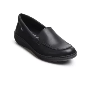 Mocasín de trabajo Dian DINAMIC negro, vista frontal elevada