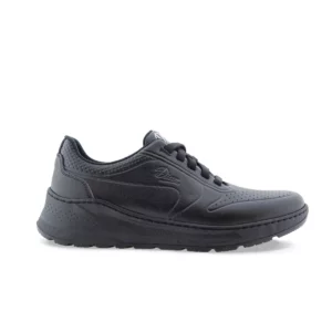 Zapatilla Dian DUNA negro, vista lateral.
