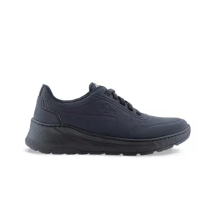 Zapatilla Dian DUNA negro mate, vista lateral.