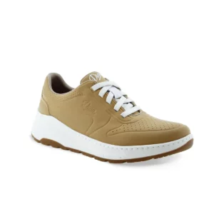 Zapatilla Dian DUNA camel, vista tres cuartos.