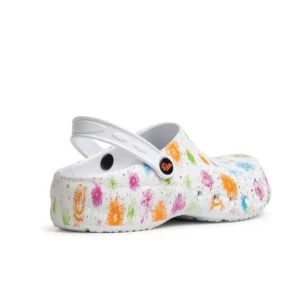 Zueco sanitario Dian EVA ESTAMPADO blanco, vista posterior
