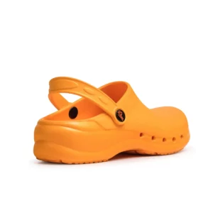 Zueco sanitario Dian EVA naranja, vista posterior