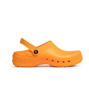 Zueco sanitario Dian EVA naranja, vista lateral