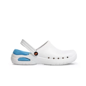 Zueco sanitario Dian EVA SOFT blanco, vista lateral