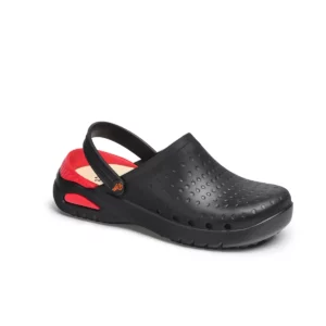 Zueco sanitario Dian EVA SOFT negro, vista tres cuartos