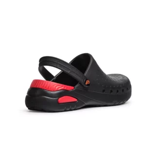 Zueco sanitario Dian EVA SOFT negro, vista posterior