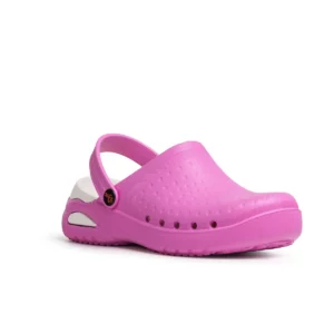 Zueco sanitario Dian EVA SOFT rosa, vista tres cuartos alternativa