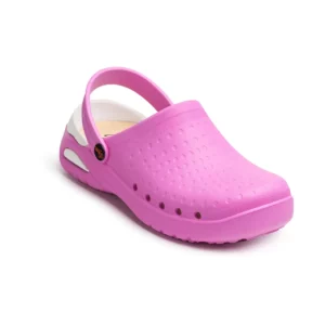 Zueco sanitario Dian EVA SOFT rosa, vista frontal elevada
