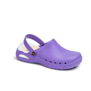 Zueco sanitario Dian EVA SOFT violeta, vista tres cuartos