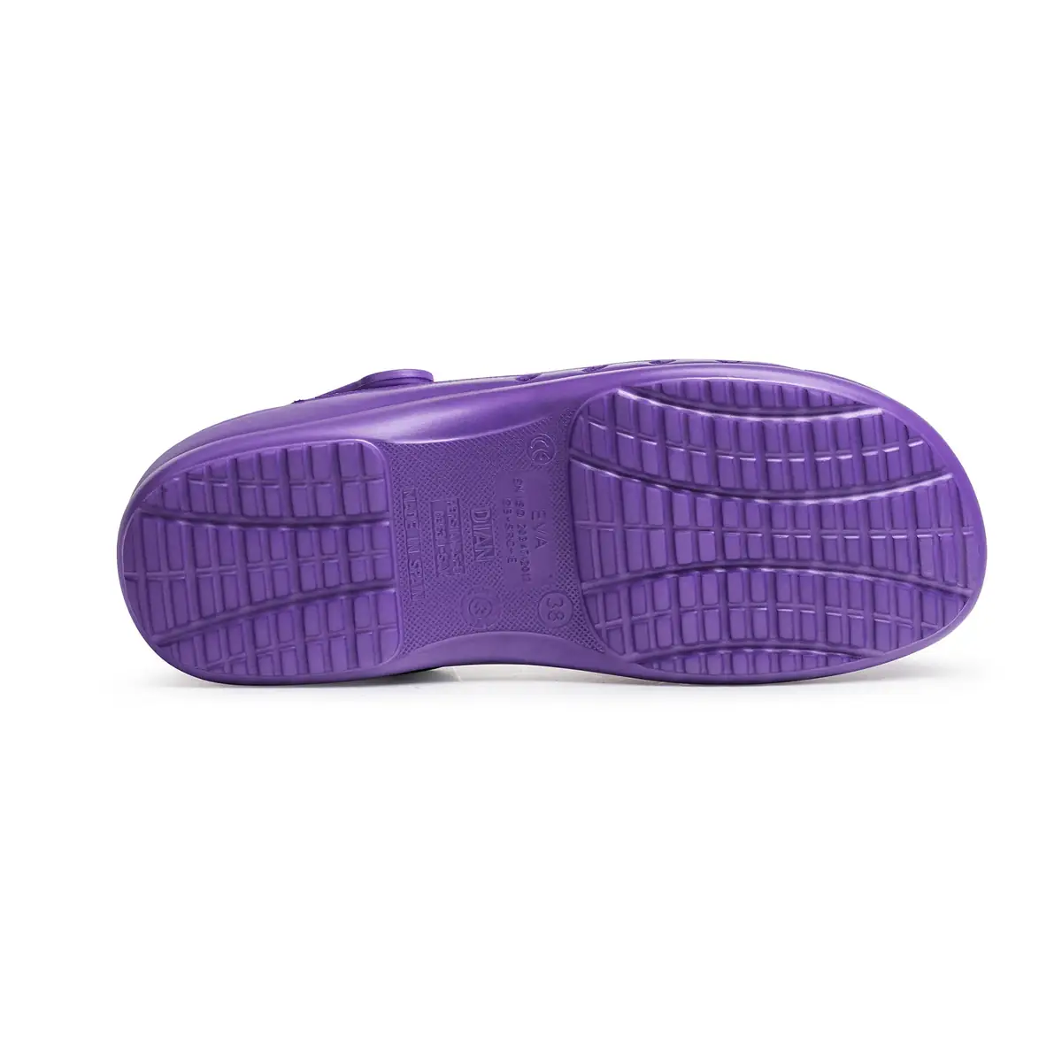 Zueco sanitario Dian EVA 31 Zueco sanitario Dian EVA violeta, vista suela