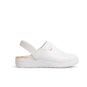 Zueco sanitario Dian MAR PERFORADO blanco, vista lateral alternativa