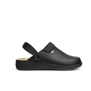 Zueco sanitario Dian MAR PERFORADO negro, vista lateral alternativa