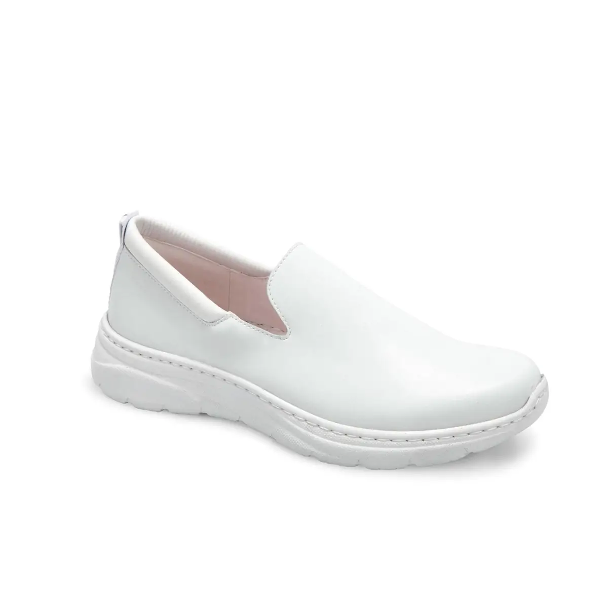 Zapato de trabajo Dian MARSELLA PLUS 1 Zapato Dian MARSELLA PLUS blanco, vista tres cuartos.