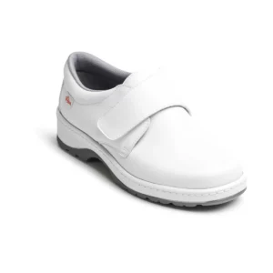 Zapato de trabajo Dian MILÁN-SCL LISO blanco, vista frontal elevada
