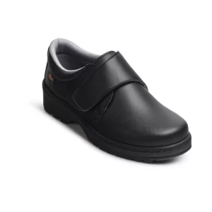 Zapato de trabajo Dian MILÁN-SCL LISO negro, vista frontal elevada