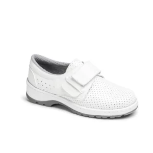 Zapato de trabajo Dian PREMIER blanco, vista tres cuartos