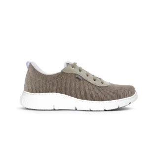 Zapatilla Dian SEUL beige, vista lateral.