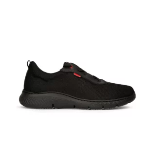 Zapatilla Dian SEUL negro, vista lateral.