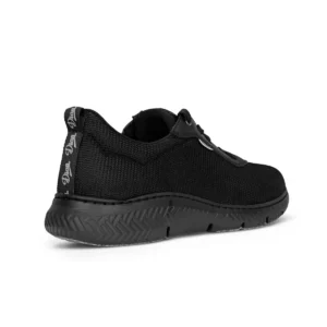 Zapatilla Dian SEUL negro, vista posterior.