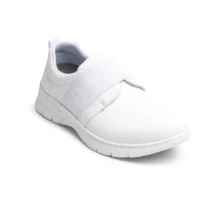 Zapatilla Dian SIENA blanco, vista frontal elevada.