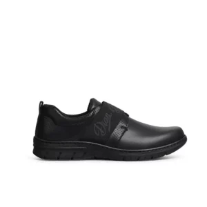 Zapatilla Dian SIENA negro, vista tres cuartos.