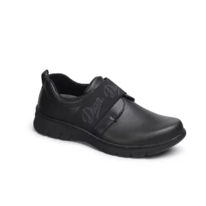 Zapatilla Dian SIENA negro, vista frontal elevada.