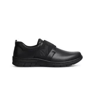 Zapatilla Dian SIENA negro, vista lateral.