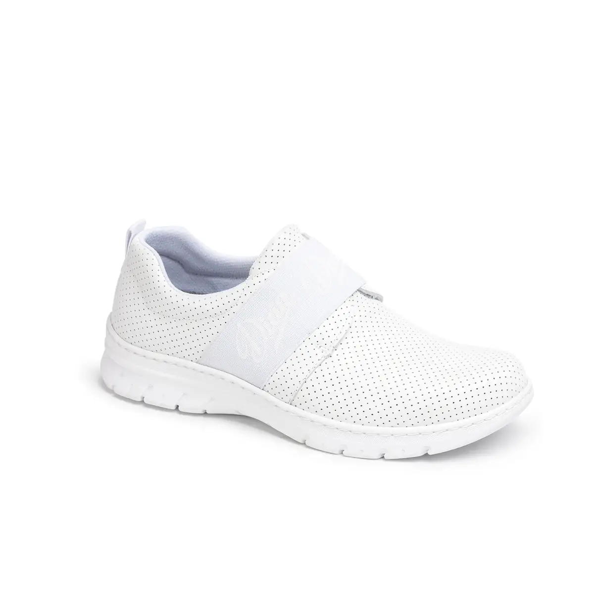 Zapatilla Dian SIENA PERFORADO 1 Zapatilla Dian SIENA PERFORADO blanco, vista tres cuartos.