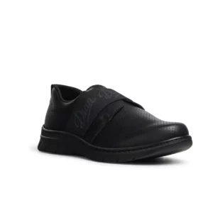 Zapatilla Dian SIENA PERFORADO negro, vista tres cuartos alternativa.