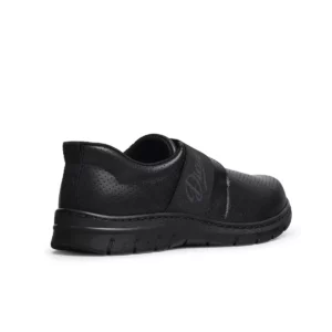 Zapatilla Dian SIENA PERFORADO negro, vista posterior.