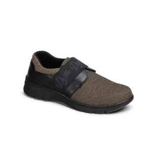 Zapatilla Dian SIENA TEX beige, vista tres cuartos.