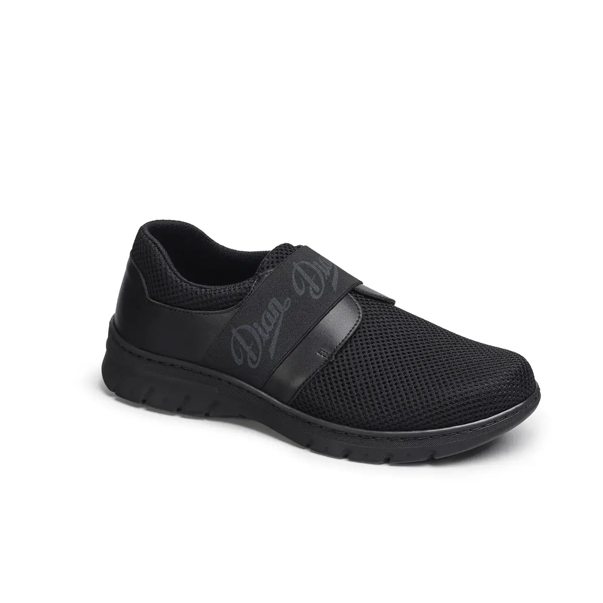 Zapatilla Dian SIENA TEX 12 Zapatilla Dian SIENA TEX negro, vista tres cuartos.