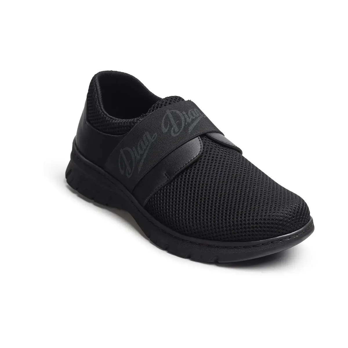 Zapatilla Dian SIENA TEX 15 Zapatilla Dian SIENA TEX negro, vista frontal elevada.